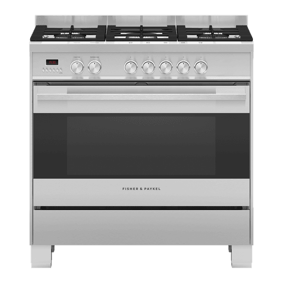 FISHER &amp; PAYKEL OR90SDG4X1 90cm Dual Fuel 5 Burner Cooker - Stainless Steel