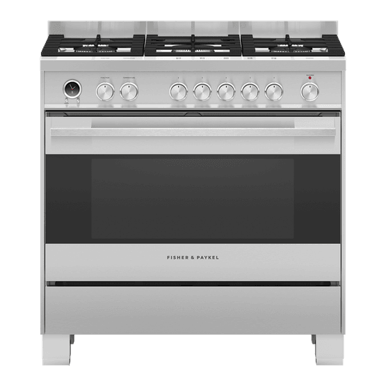 FISHER &amp; PAYKEL OR90SDG6X1 90cm Dual Fuel Range Cooker with Gas Hob and Pyrolytic Cleaning - Stainless Steel