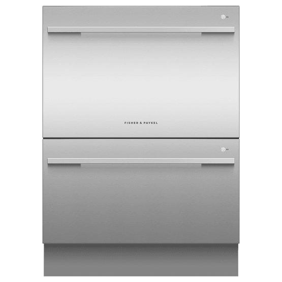 FISHER &amp; PAYKEL DD60DDFHX9 Built-Under 12 Place Settings Double Dishdrawer