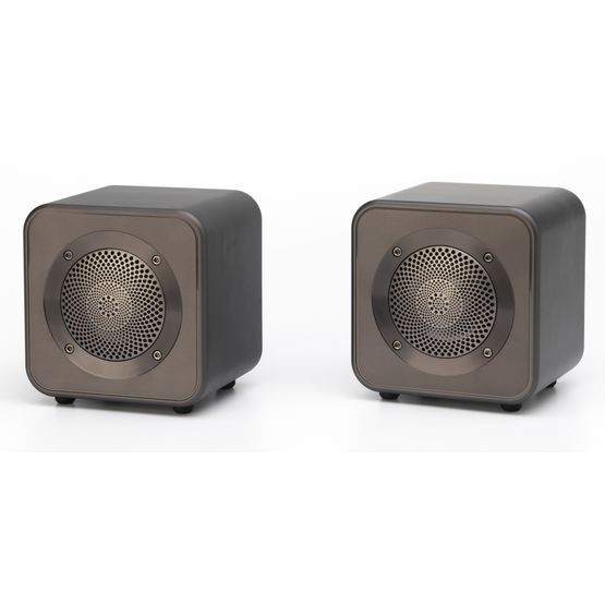 Mitchell Acoustics USTREAM GO Pair Portable active stereo wireless Speakers - Gun Metal Grey