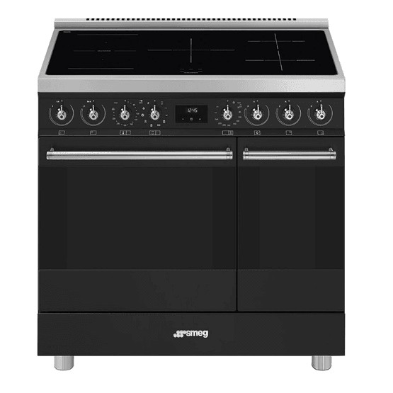SMEG C92IPMB2 90cm Electric Rangecooker with Double Oven and Induction Hob - Matte Black