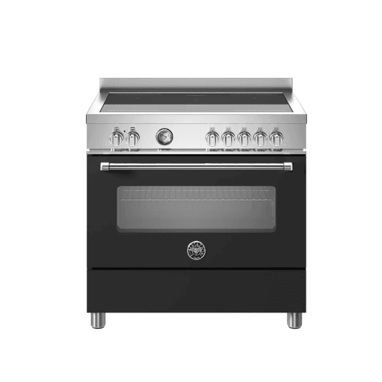 Bertazzoni Master 90cm Range Cooker Single Oven Induction Black MAS95I1ENEC