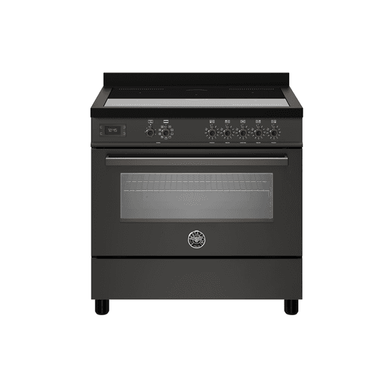 Bertazzoni Professional 90cm Range Cooker Single Oven Electric Induction Carbonio