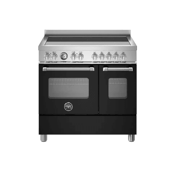 Master 90cm Range Cooker Twin Oven Induction Matt Black MAS95I2ENEC