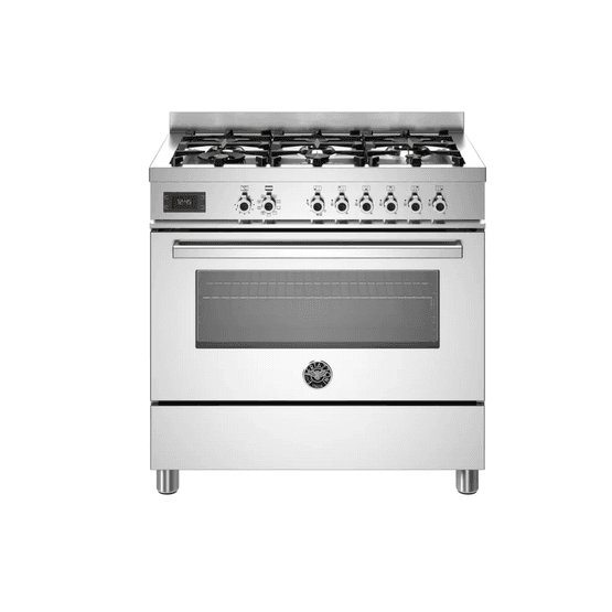 Bertazzoni Professional 90cm Range Cooker Single Oven Dual Fuel Stainless PRO96L1EXT