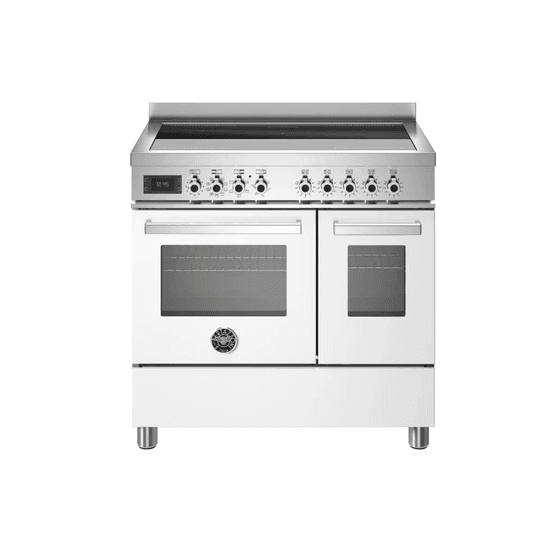 Bertazzoni Professional 90cm Range Cooker Twin Oven Electric Induction White PRO95I2EBIT