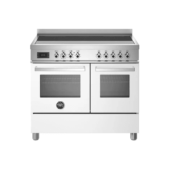 Bertazzoni Professional 100cm Range Cooker Twin Oven Electric Induction White PRO105I2EBIT