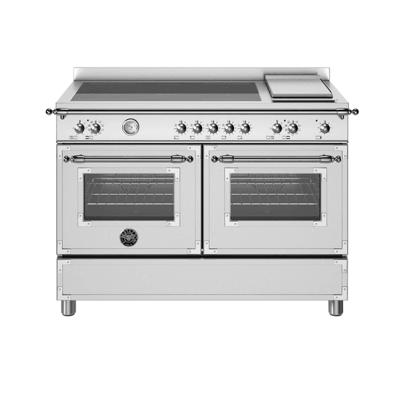 Heritage 120cm Range Cooker Twin Oven with Griddle Induction Stainless Steel HER125I2EXT