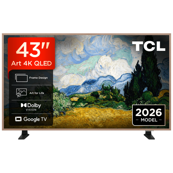 TCL 43A400 PRO-UK 43" 4K Ultra HD QD-Mini LED AI Art TV - Black