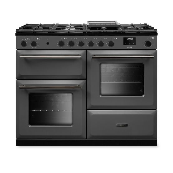 RANGEMASTER AURAO110DFPSLT/YX1 Aura 110 Dual Fuel Slate with Onyx Trim