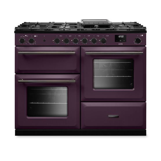 RANGEMASTER AURAO110DFPPLM/YX1 Aura 110 Dual Fuel Plum with Onyx Trim