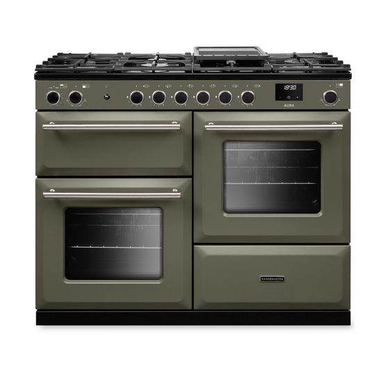 RANGEMASTER AURAO110DFPRBD/BN1 Aura 110 Dual Fuel River Bed with Brushed Nickel Trim