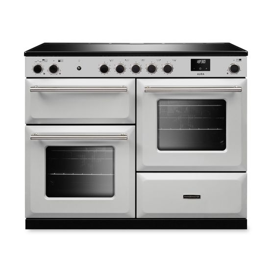 RANGEMASTER AURAO110EIPWHT/BN1 Aura 110 Induction White with Brushed Nickel Trim