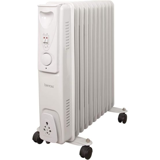 BENROSS 46760 2.5Kw 11 Fin Oil Filled Radiator White