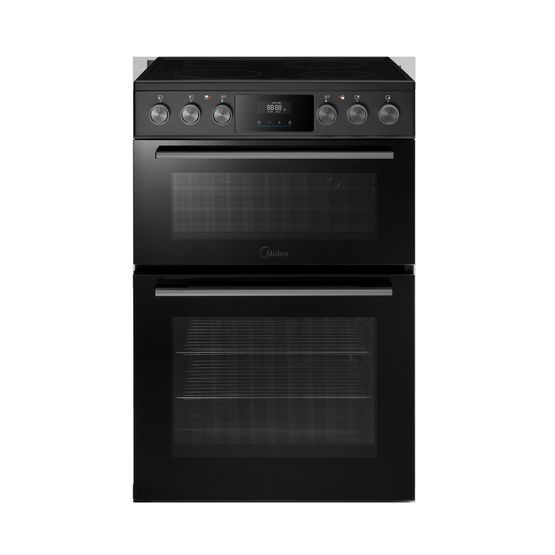 MIDEA MFO24EME4R118-BK 60cm Double Oven Cooker with Ceramic Hob - Black