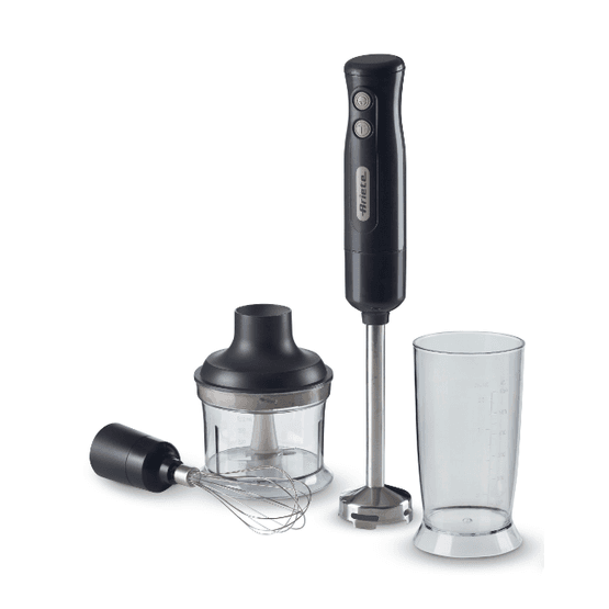 ARIETE 3-in-1 Hand Blender, Whisk + Chopper - Dark Grey