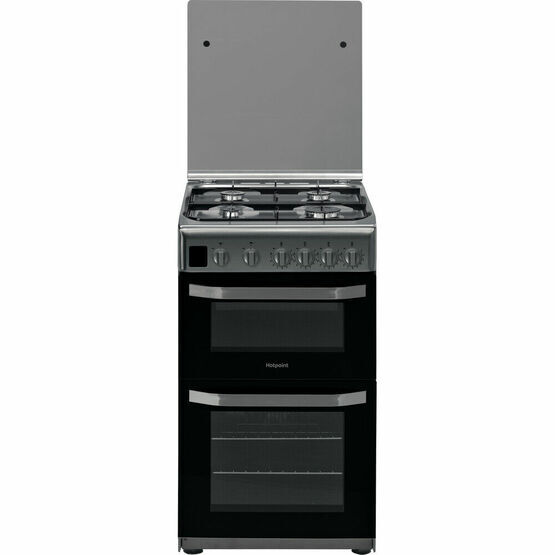 HOTPOINT HD5G00CCX 50cm Gas Double Oven Stainless Steel