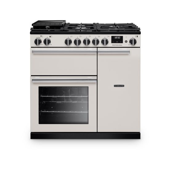 RANGEMASTER PR90DFPIVY/CM1 Professional 90 Dual Fuel Ivory with Chrome Trim