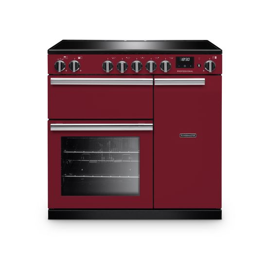 RANGEMASTER PR90EIPBOR/CM1 Professional 90 Induction Bordeaux with Chrome Trim