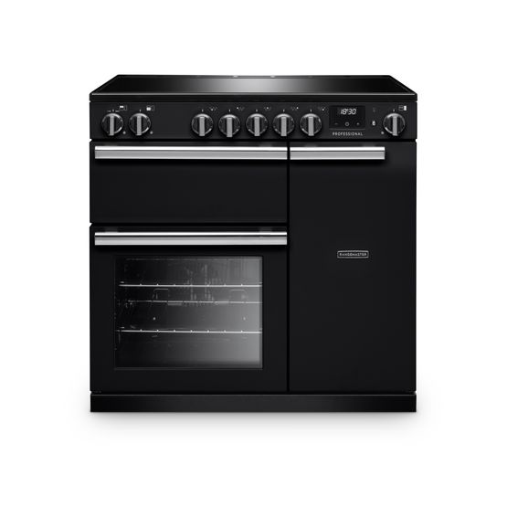 RANGEMASTER PR90EIPCBL/CM1 Professional 90 Induction Charcoal Black with Chrome Trim