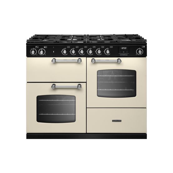 RANGEMASTER COTO110DFPPCR/CM1 Cotswold 110 Dual Fuel Pale Cream/Chrome Trim