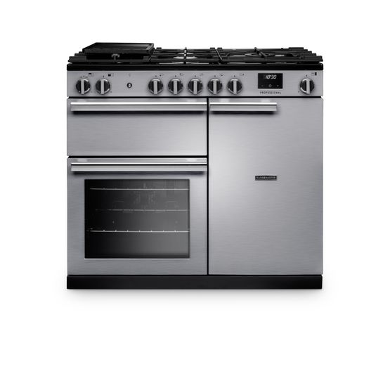 RANGEMASTER PR100DFSTST/CM1 Professional 100 Dual Fuel Stainless Steel with Chrome Trim