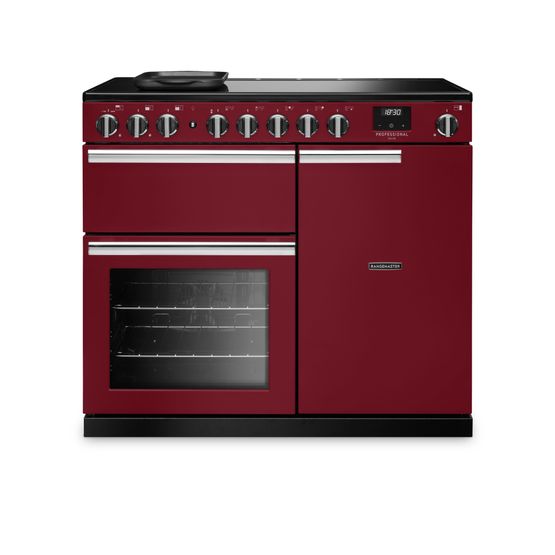 RANGEMASTER PRDL100EIPBOR/CM1 Professional Deluxe 100 Induction Bordeaux with Chrome Trim