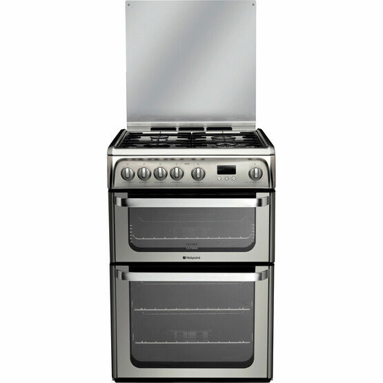 HOTPOINT HUG61X Ultima 60cm Gas Double Oven Stainless Steel
