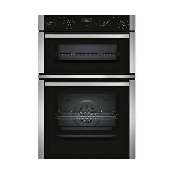 NEFF U1ACE2HN0B Built-In 5 Function Double Oven Black Stainless Steel