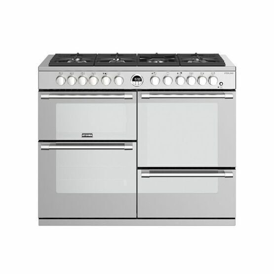 STOVES 444444502 Sterling S1100DF 110cm Dual Fuel Range Cooker Stainless Steel