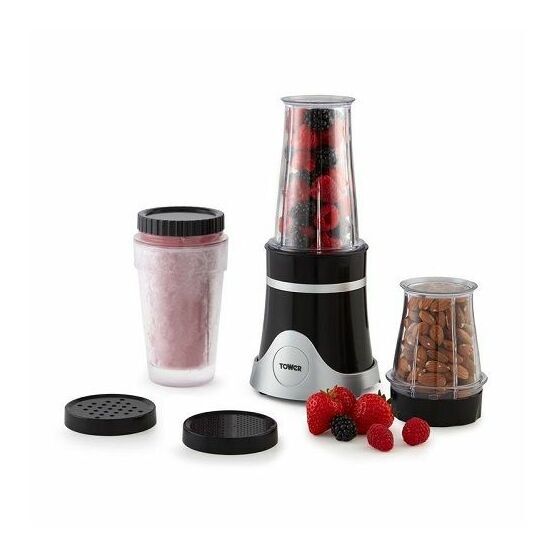 TOWER T12048BLK 250W Table Blender with Freezer Cup Black