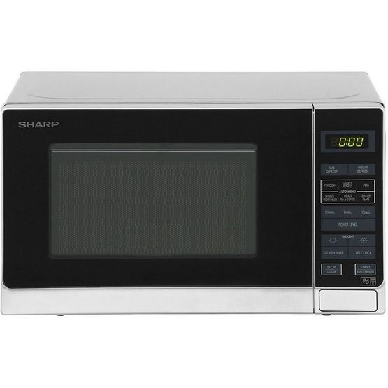 SHARP R272SLM 800W 20L Capacity Solo Microwave Silver