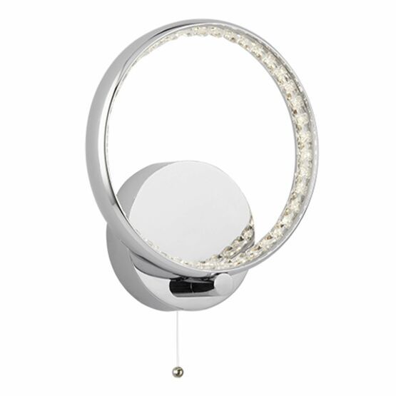 SEARCHLIGHT LED Ring Wall Bracket Chrome Clear Crystal