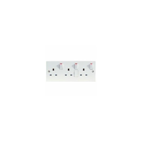GET Exclusive 13A 3 Gang Switched Fused Socket