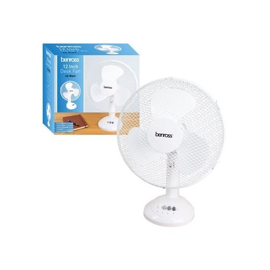 BENROSS 12" Desk Fan White