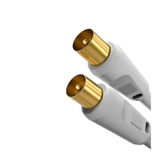 WELLCO 2M Coxial Cable Male-Male Gold Connectors