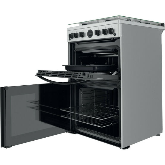 Indesit Gas Double Cooker ID67G0MCX/UK Stainless Steel