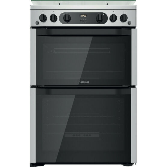 HOTPOINT HDM67G0CCXUK 60cm Gas Double Oven Stainless Steel