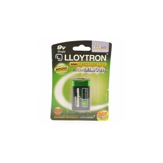 Lloytron 9v PP3 250mAH NI-MH Rechargeable Battery