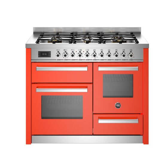 Bertazzoni Professional 110cm Range Cooker XG Oven Dual Fuel Gloss orange PRO116L3EART