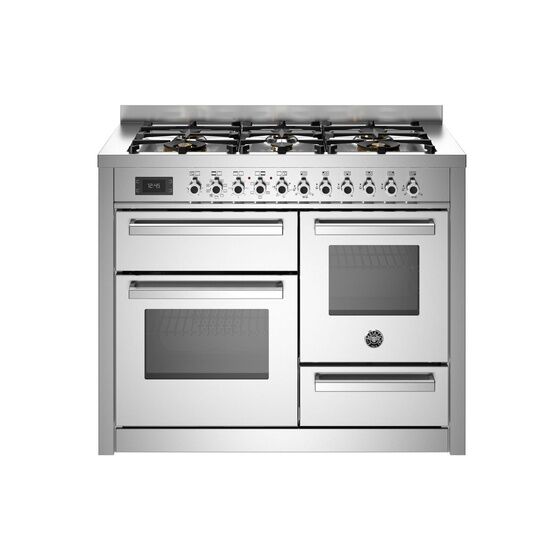 Bertazzoni Professional 110cm Range Cooker XG Oven Dual Fuel Stainless Steel PRO116L3EXT
