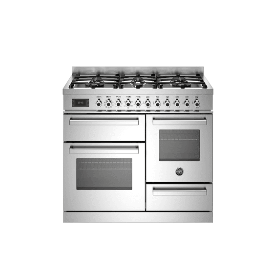 Bertazzoni Professional 100cm Range Cooker XG Oven Dual Fuel Stainless Steel PRO106L3EXT2