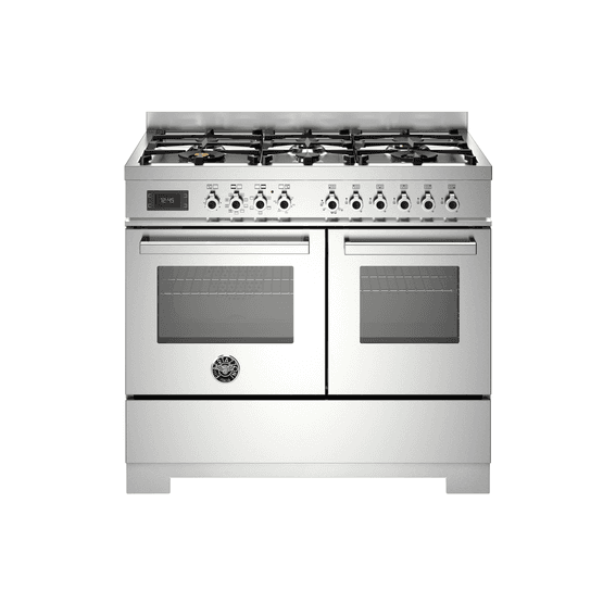 Bertazzoni Professional 100cm Range Cooker Twin Oven Dual Fuel Stainless PRO106L2EXT2