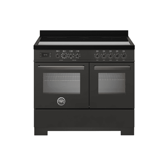 Bertazzoni Professional 100cm Range Cooker Twin Oven EIectric Induction Carbonio PRO105I2ECAT2
