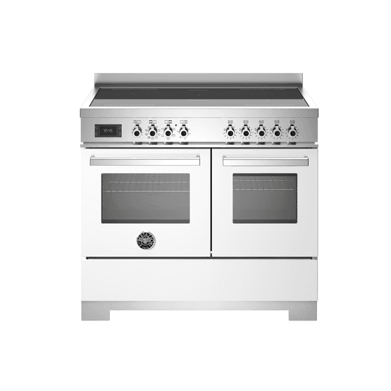 Bertazzoni Professional 100cm Range Cooker Twin Oven Electric Induction White PRO105I2EBIT2