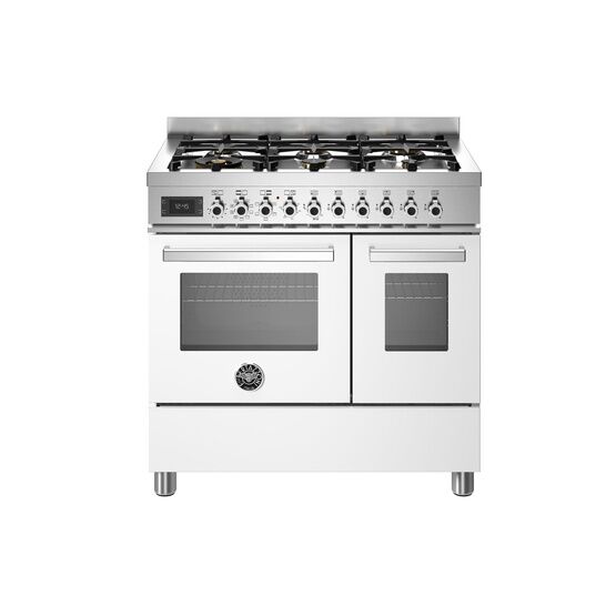 Bertazzoni Professional 90cm Range Cooker Twin Dual Fuel White PRO96L2EBIT