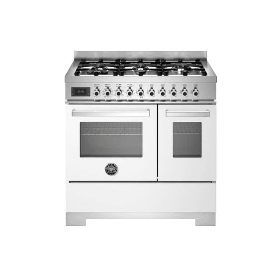 Bertazzoni Professional 90cm Range Cooker Twin Dual Fuel White PRO96L2EBIT2