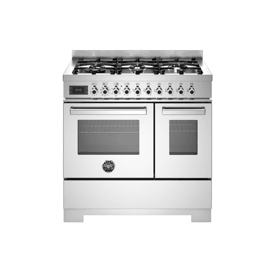 Bertazzoni Professional 90cm Range Cooker Twin Dual Fuel Stainless Steel PRO96L2EXT2