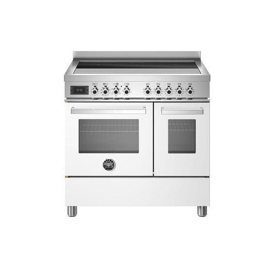 Bertazzoni Professional 90cm Range Cooker Twin Oven Electric Induction White PRO95I2EBIT