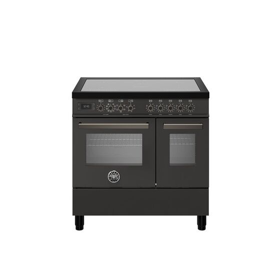 Bertazzoni Professional 90cm Range Cooker Twin Oven EIectric Induction Carbonio PRO95I2ECAT